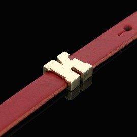 Sterling Silver Letter K Bold Alphabet Bracelet