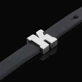 Sterling Silver Letter K Bold Alphabet Bracelet