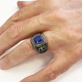 Sterling Silver Ottoman Eagle Signet Ring