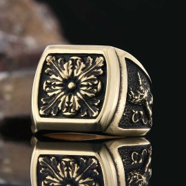 Sterling Silver Ring With Motif Without Stone