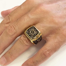 Sterling Silver Ring With Motif Without Stone