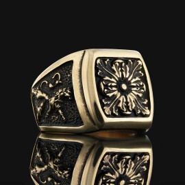 Sterling Silver Ring With Motif Without Stone