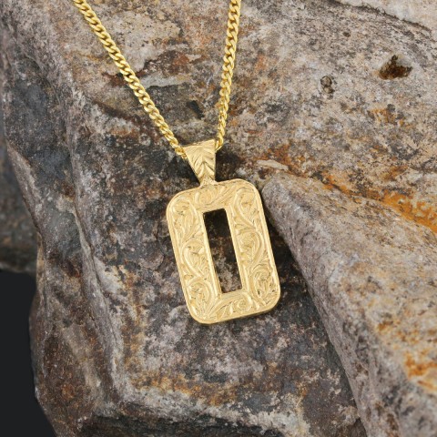 Sterling Silver Special Design Monogram Letter O Necklace