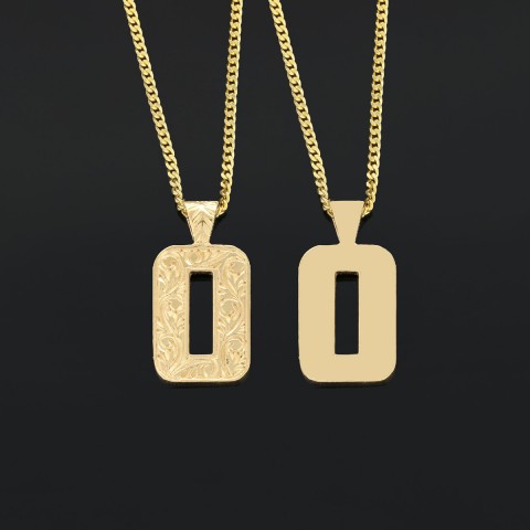 Sterling Silver Special Design Monogram Letter O Necklace