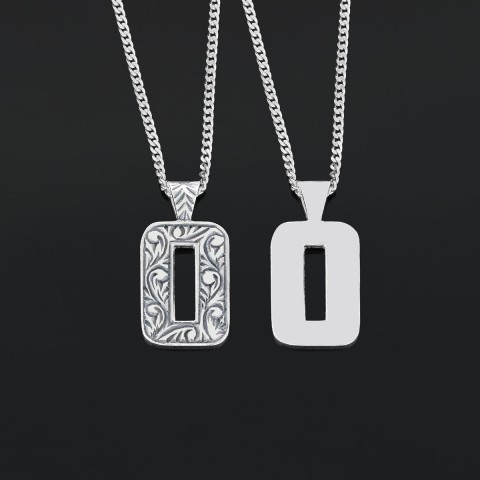 Sterling Silver Special Design Monogram Letter O Necklace