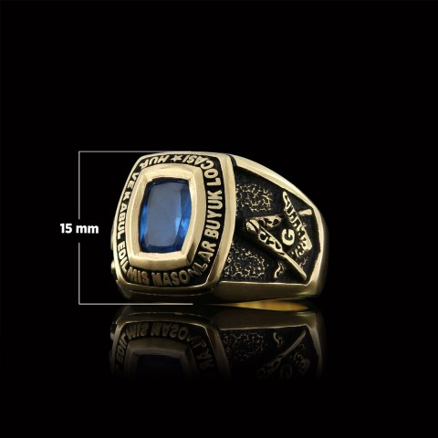 Stone Wiht Silver Masonic Ring, Signet Mason Ring, Mason Jewelry, Custom Mason Ring