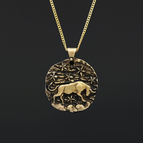 Taurus Zodiac Pendant, Star Sign Necklace, Astrological Jewelry