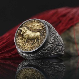 Taurus Zodiac Silver Ring