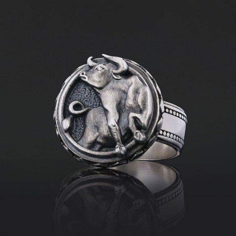 Taurus Zodiac Silver Ring