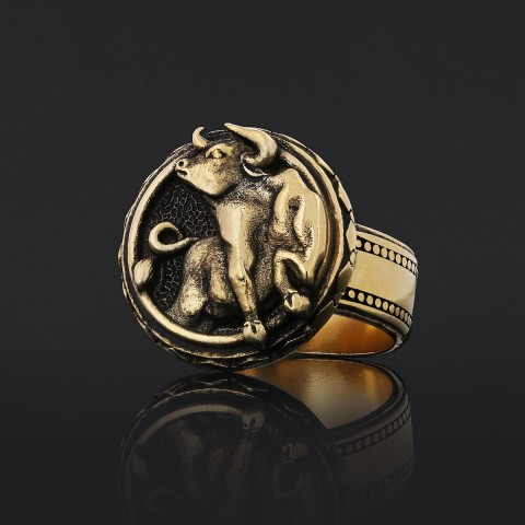 Taurus Zodiac Silver Ring