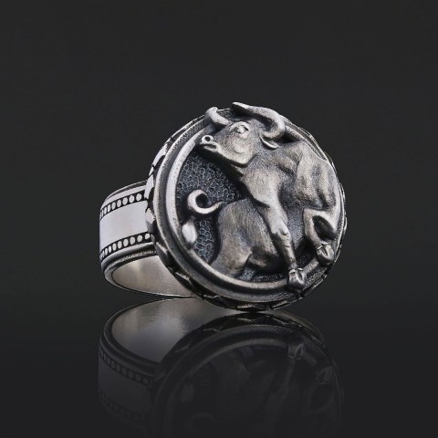 Taurus Zodiac Silver Ring