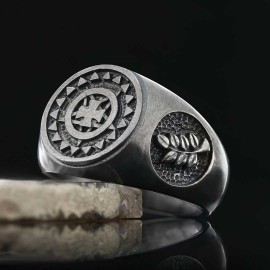 Templar Cross Masonic Ring, Master Mason Rings, Free Mason Ring