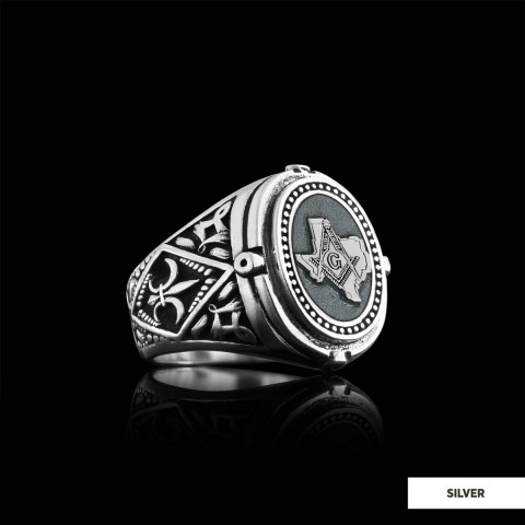 Texas Masonic Ring, Freemasonic Ring, Master Mason Ring, Elegant Masonic Ring