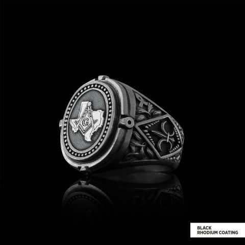 Texas Masonic Ring, Freemasonic Ring, Master Mason Ring, Elegant Masonic Ring