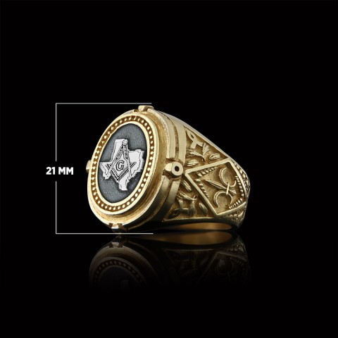 Texas Masonic Ring, Freemasonic Ring, Master Mason Ring, Elegant Masonic Ring