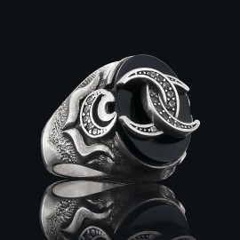 Tiger Eye Stone 925 Sterling Silver Mens Ring