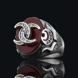 Tiger Eye Stone 925 Sterling Silver Mens Ring