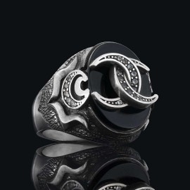 Tiger Eye Stone 925 Sterling Silver Mens Ring