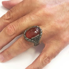 Tiger Eye Stone Ring Silver Men 925 Sterling