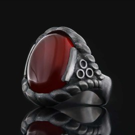 Tiger Eye Stone Ring Silver Men 925 Sterling