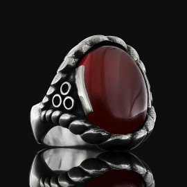 Tiger Eye Stone Ring Silver Men 925 Sterling