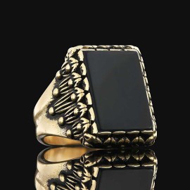 Tiger Eye Stone Silver Men Ring
