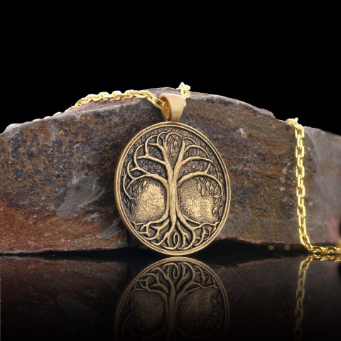 Tree of Life Pendant, Life Tree Men Necklace, Handmade Silver Tree of Life Necklace