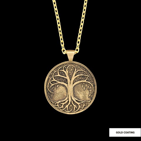Tree of Life Pendant, Life Tree Men Necklace, Handmade Silver Tree of Life Necklace