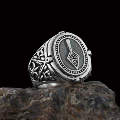 Trowel Custom Masonic Ring, Celtic Lodge Masonic Ring, Signet Mason Ring, Mason Jewelry