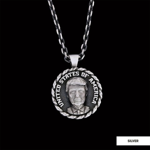 Donald J. Trump Necklace, Make America Great Again Necklace, Patriotic Jewelry, Trump Face Pendant, Supporter Locket Jewelrys
