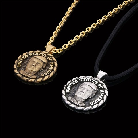 Donald J. Trump Necklace, Make America Great Again Necklace, Patriotic Jewelry, Trump Face Pendant, Supporter Locket Jewelrys