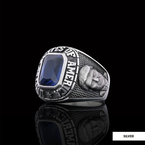 Donald J. Trump Ring With Stone, Trump Face Ring with Stone, Supporter Jewelry