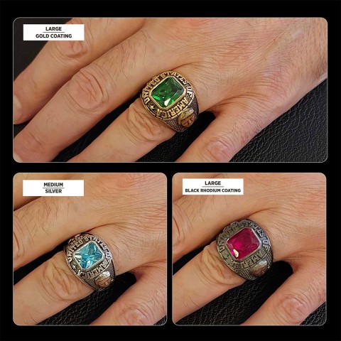 Donald J. Trump Ring With Stone, Trump Face Ring with Stone, Supporter Jewelry