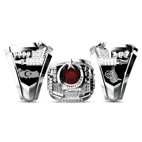 Turkish Military Ring With Tower