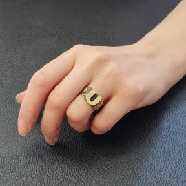 U Bold 925 Sterling Silver Monogram Women Ring