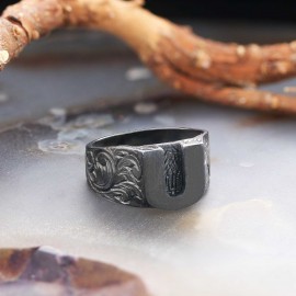 U Bold 925 Sterling Silver Monogram Women Ring