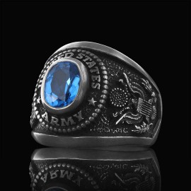 US Army Blue Stone Ring