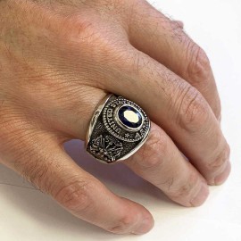 US Army Blue Stone Ring