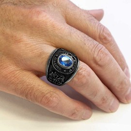 US Army Blue Stone Ring