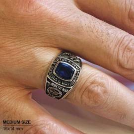 US National Guard Blue Stone Ring