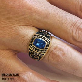 US National Guard Blue Stone Ring