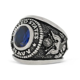 US Navy Blue Stone Ring