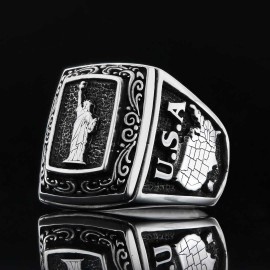 Statue Of Liberty Silver Ring