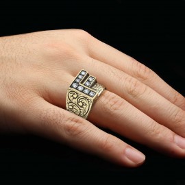 Unigue Design Silver Celtic Letter F Ring