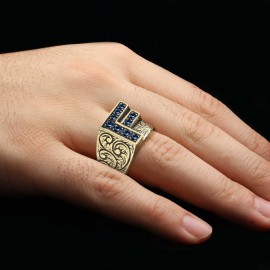 Unigue Design Silver Celtic Letter F Ring