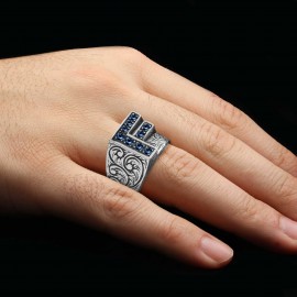 Unigue Design Silver Celtic Letter F Ring