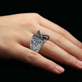 Unique Design 925 Sterling Silver Celtic Letter K Ring