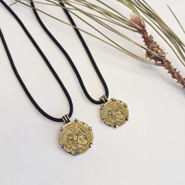 Unique Design Handmade Women Athena Coin Pendant