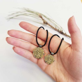 Unique Design Handmade Women Athena Coin Pendant
