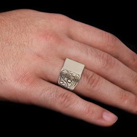 Unique Design Monogram I Bold Alphabet Ring